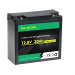 Uzlādējams dziļa cikla Lifepo4 12V 20AH litija jonu akumulatoru komplekts OEM