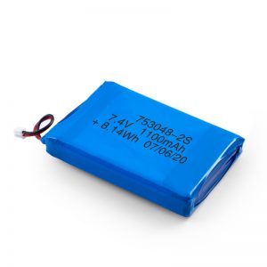 LiPO uzlādējamais akumulators 753048 3,7 V 1100 mAh / 7,4 V 1100 mAH / 3,7 V 2200 mAH